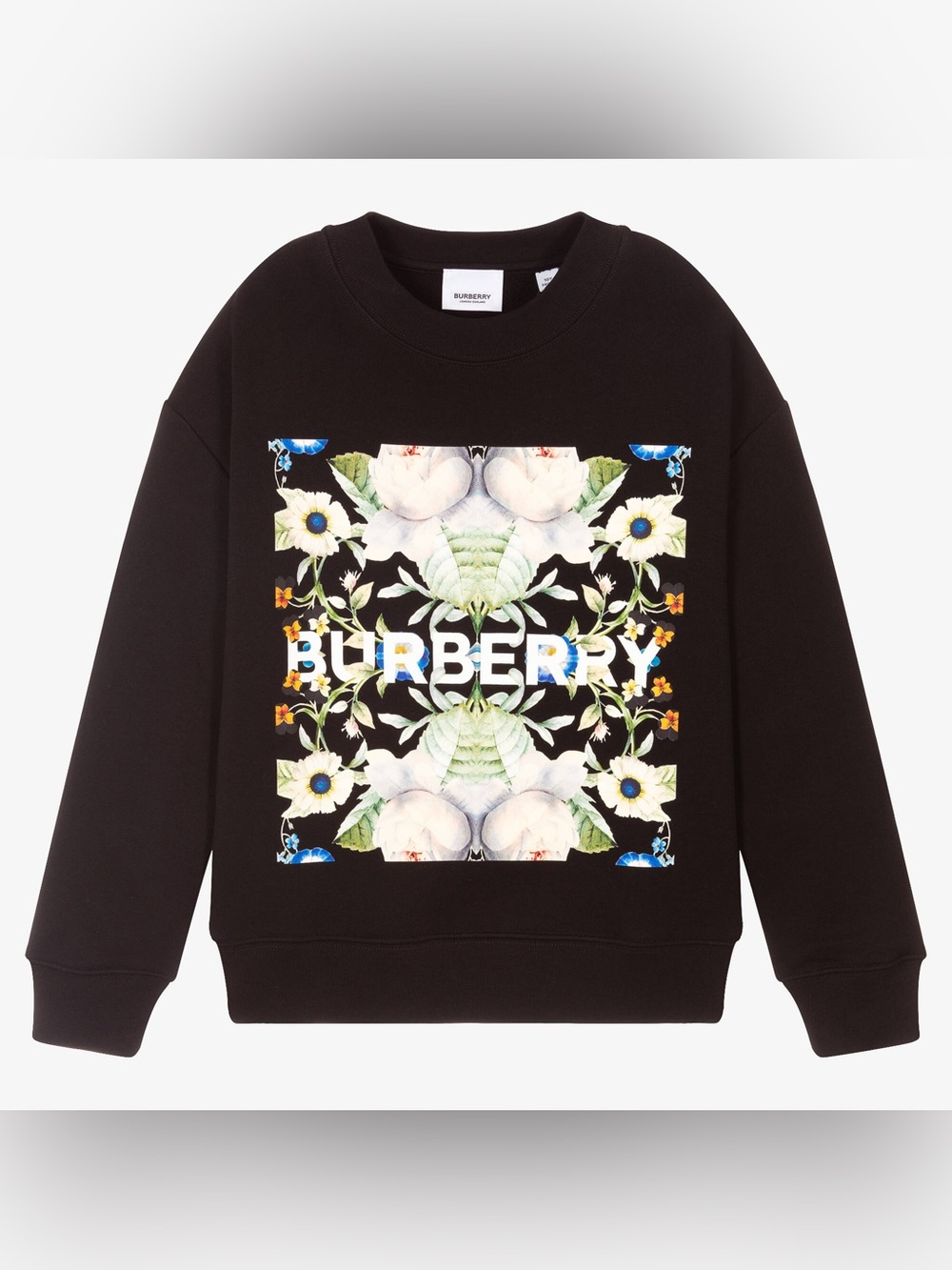 Burberry Black Floral Logo Sweatshirt kid size 3Y